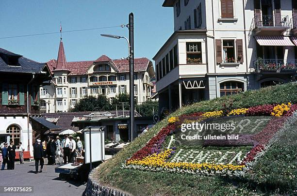 Village of Wengen in the Bernese Oberland: Hotel Lauberhorn - around 1864