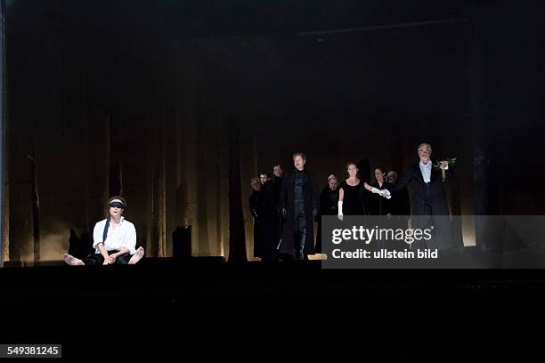 Salzburg Festival: play: The Prince of Homburg by Heinrich von Kleist; directed by: Andrea Breth actors: August Diehl and Pauline Knof and Peter...