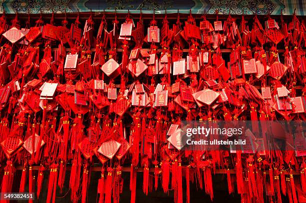 Gebetstafeln im Konfuziustempel