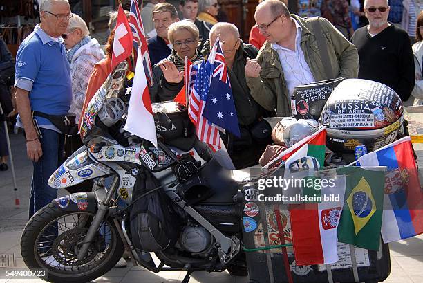 Puerto de la Cruz, Motorrad eines Globetrotters