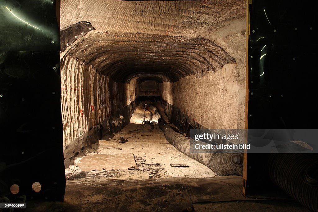 DEU, Germany, Lower Saxony. The former salt mine and current research mine Asse II. In the former salt mine offiziel weakly- and middle-radioactive waste was stored. The majority of the stored radioac