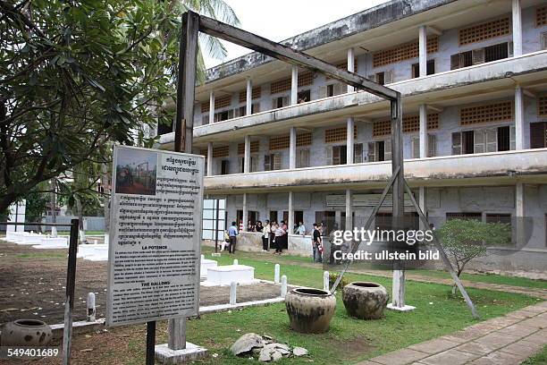 Cambodia. Phnon Penh: the Tuol-Sleng-Museum. It remembers of the crime of the Khmer Rouge
