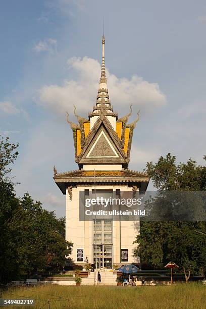 Cambodia. Phnon Penh: Killing fields of the village Choeung Ek. 17.000 people died here. It remembers of the crime of the Khmer Rouge