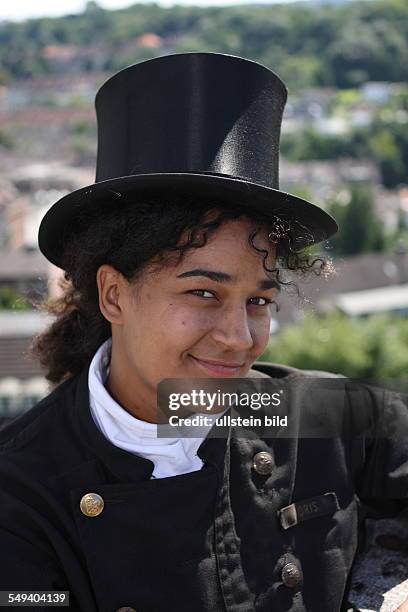 Germany, Wuppertal. Chimney sweep