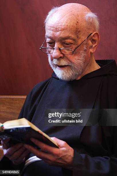 Germany, NRW, Werne: The oldest Capuchin monastery in the Rhenish-Westphalian Capuchin's province. The morning prayer is taken out of the Old...