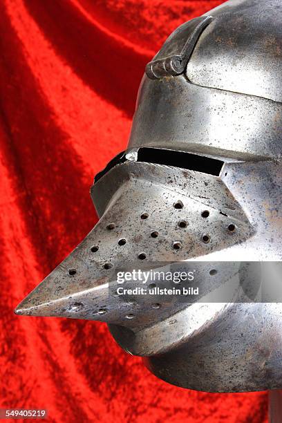 Germany, NRW, Recklinghausen: VESTISCHES MUSEUM. A bascinet from the 14th century