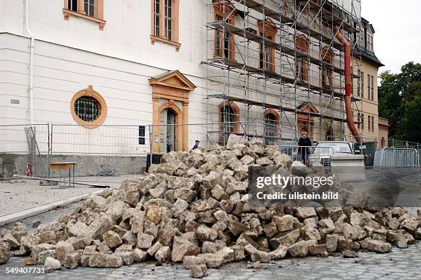 Duchess Anna Amalia Library - drying of the rococo hall after the fire of September 2004