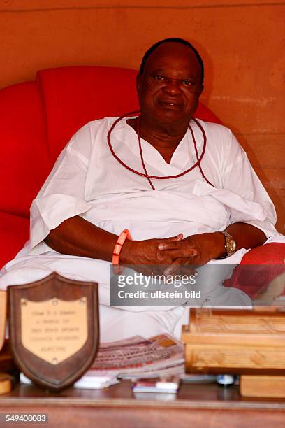 Nigeria, Benin City. Chief David Edebiri, the Mayor of the Kingdom of Benin. He is named after the King , the third most important person in the...