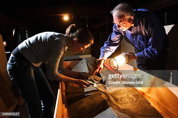 Germany, NRW, Muelheim: The Carl-Alexander-Sarcophagus at Schloss Broich