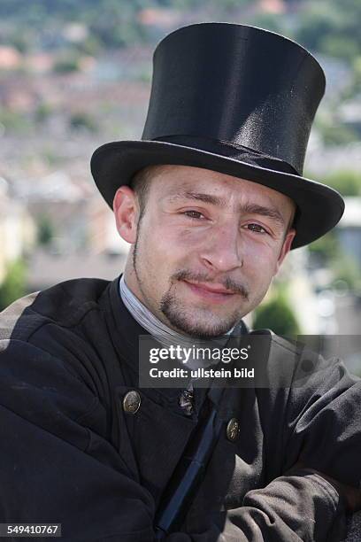 Germany, Wuppertal. Chimney sweep