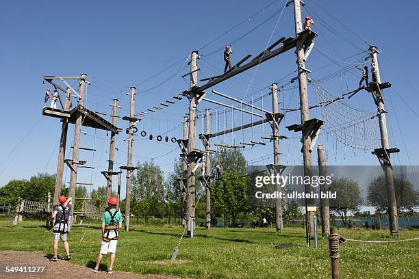 Germany, Xanten: The leisure centre Xanten F-Z-X - the High Rope Adventure Park