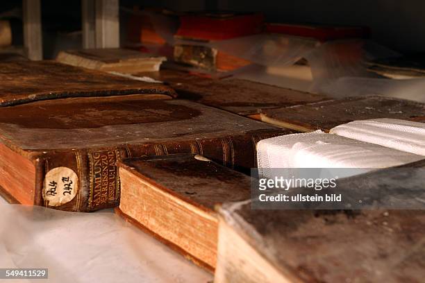 Leipzig: restoration of books, which were damaged in the fire of the Anna-Amalia-Library