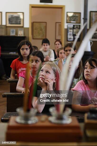 Germany, NRW, Duisburg: Visit of the former village school Friemersheim. It is nowadays a museum since 1958