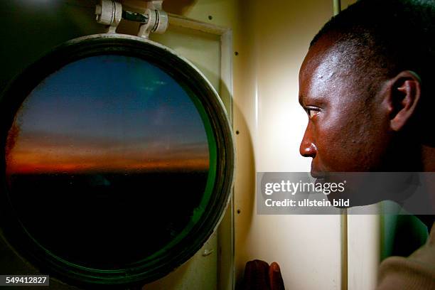 Algeria, Ghazaout. Crossing from Algeciras Ghazaout. John Ampan, an emigrant, made his first journey to Africa after 15 years