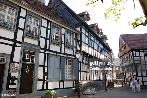 Germany, NRW, Hattingen: Restorated half-timbered houses in Hattingen