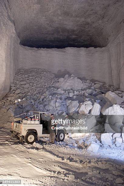 Germany, NRW, Rheinberg: Rock salt extraction in the salt mine Borth at the Lower Rhine.