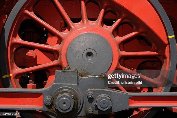 Germany, NRW, Bochum: Steam locomotive in the railway museum in Bochum