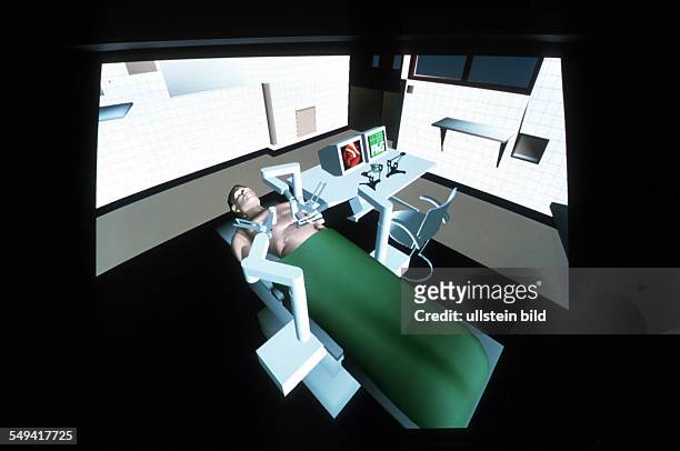 Germany, Stuttgart, 1998: Virtual Reality at Fraunhofer Gesellschaft-IPA, project OP 2000 - The Medical Workplace of the Future