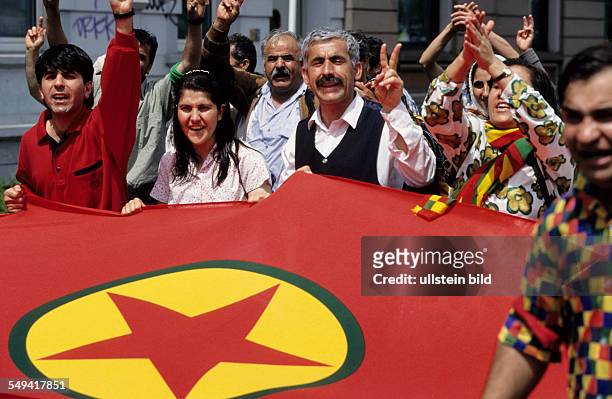 Germany, Dortmund, 1999: A Kurds demonstration through Dortmund.