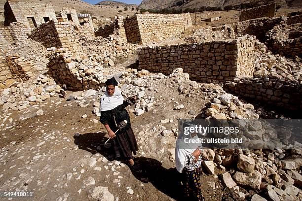 Village Caykoey at the turkish syrian border. The village was destroyed in 1992/1993 by the turkish army. Villagers come back step by step.