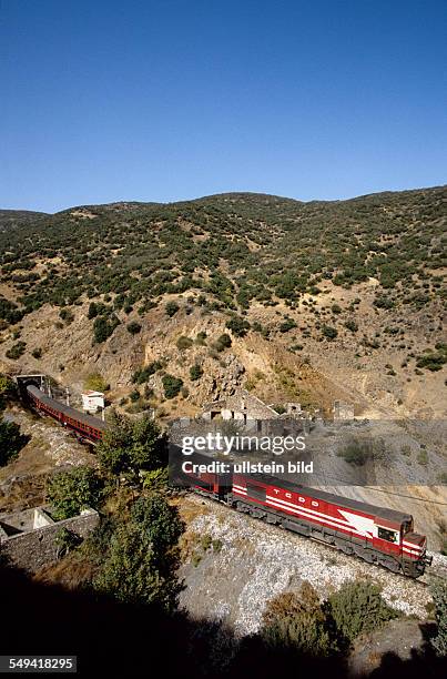 Turkey, Turkey on its way to Europe. Europe-Express, which drives from Nusaybin to Istanbul. Scenery along the railway journey