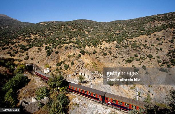 Turkey, Turkey on its way to Europe. Europe-Express, which drives from Nusaybin to Istanbul. Scenery along the railway journey