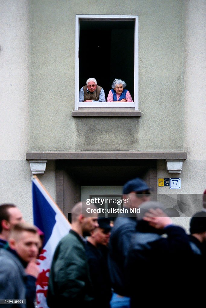 DEU, Germany, Dortmund: Nazi marching up in the north part of Dortmunds city.-