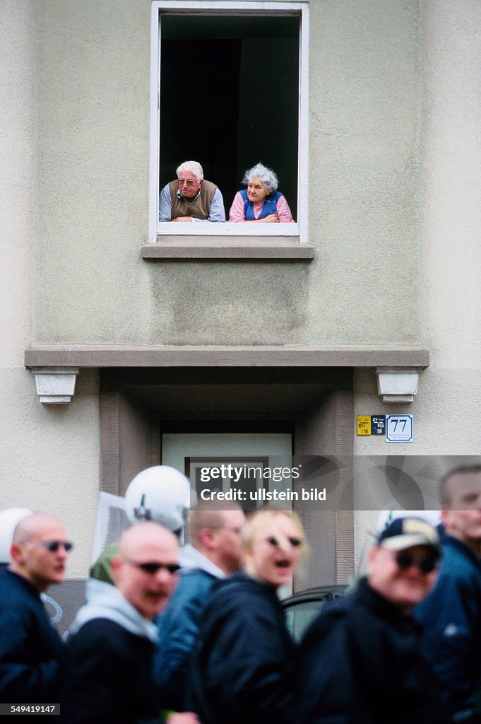DEU, Germany, Dortmund: Nazi marching up in the north part of Dortmunds city.-