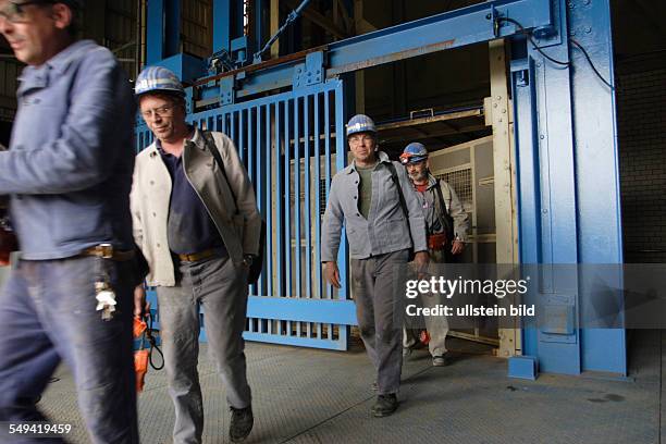 Germany, NRW, Rheinberg: Rock salt extraction in the salt mine Borth at the Lower Rhine.