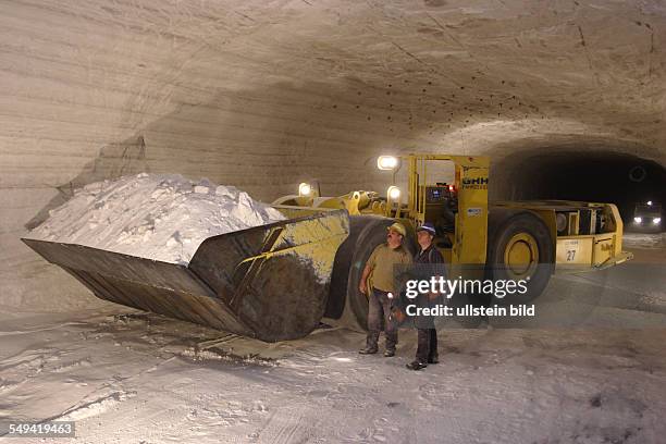 Germany, NRW, Rheinberg: Rock salt extraction in the salt mine Borth at the Lower Rhine.