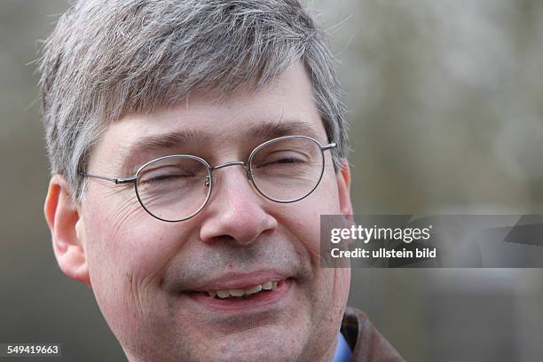 Germany, NRW, Duisburg: Manfred Rouhs of the initaitive Pro Koeln on the demonstration of Pro NRW against Germany's biggest mosque in Duisburg Marxloh