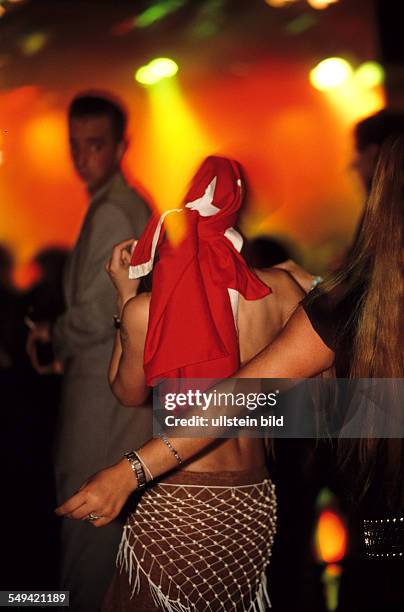 Germany, Bochum, 06.2002: Turkish Nights in the Ruhr Area.- Europes greatest Turkish discotheque TAKSIM ; Turks dancing.