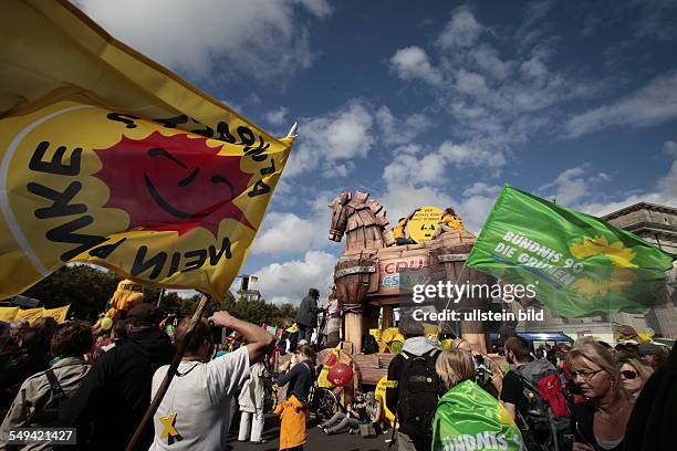 Germany, Berlin. Big demonstration against nuclear power