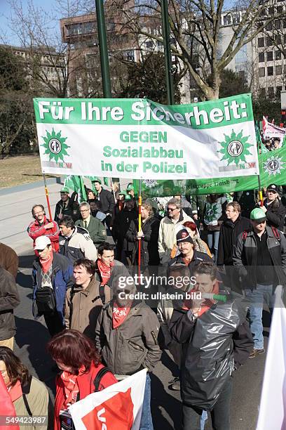 Germany, Duesseldorf, Ver.di Demonstration.