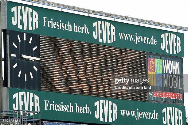 Germany: A soccer stadium.- View at the scoreboard.