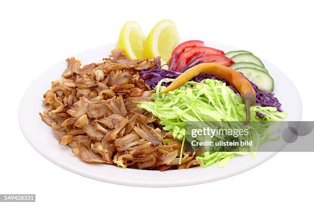 Chicken doner on a plate.