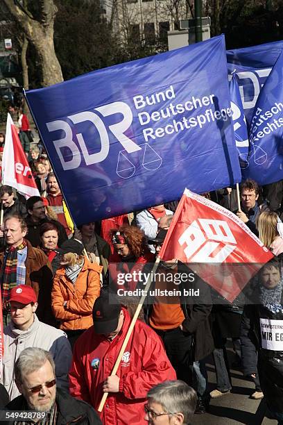 Germany, Duesseldorf, Ver.di Demonstration.