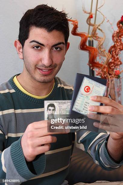 Germany, Leverkusen, Cem Sezek is aged 17 and has to decide between the german and the turkish passport.