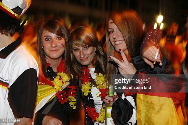 Germany: Euro 2008 championships semi-final match between Germany and Turkey. Spectators during a Public Viewing event