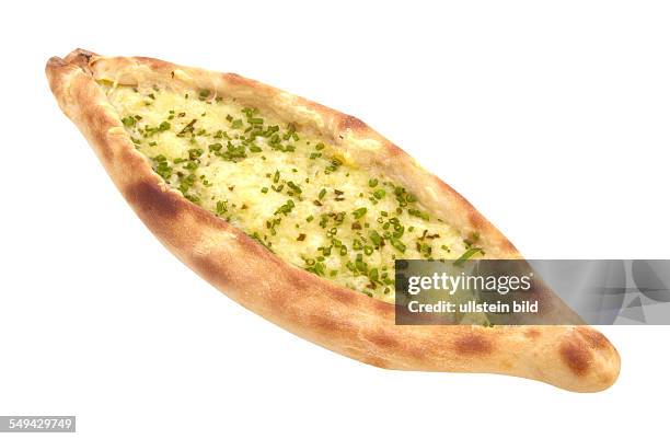 Pide with onions and cheese.