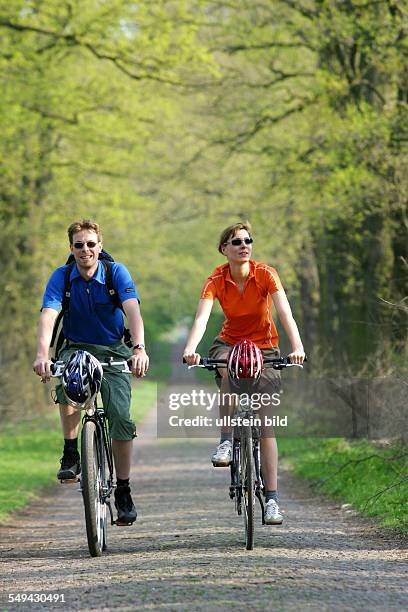 Germany: Bicycle tour through the Muensterland.- The park of Nordkirchen Castle.