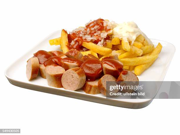 Germany: Food: sausage, fried curried sausage with french fries