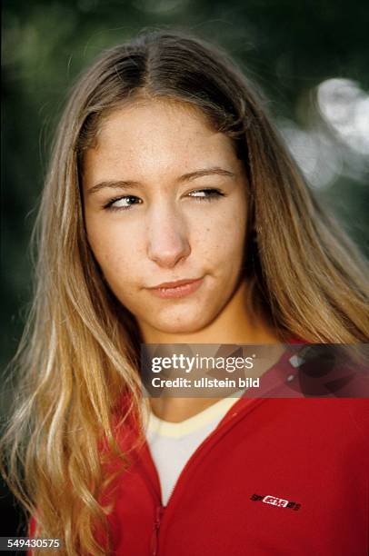 Germany: Free time.- Portrait of a young woman.