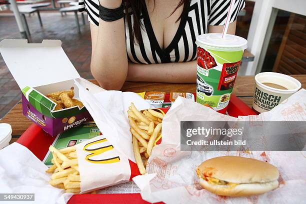 Germany, Berlin, eating at Mc Donalds