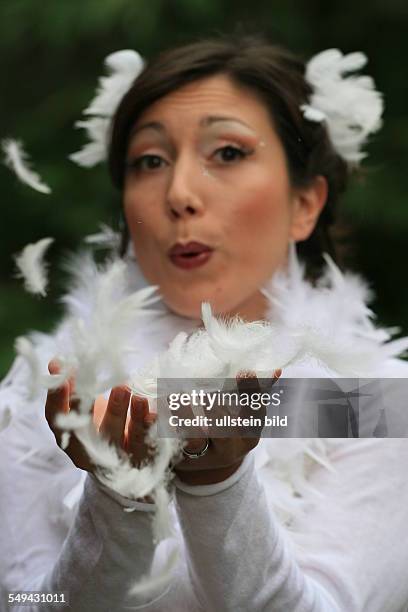 Germany, Fairytales of the brothers Grimm.- Dressed up actress.