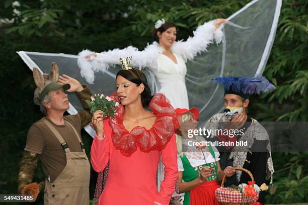 Germany, Fairytales of the Grimm brothers.- Dressed up actors.