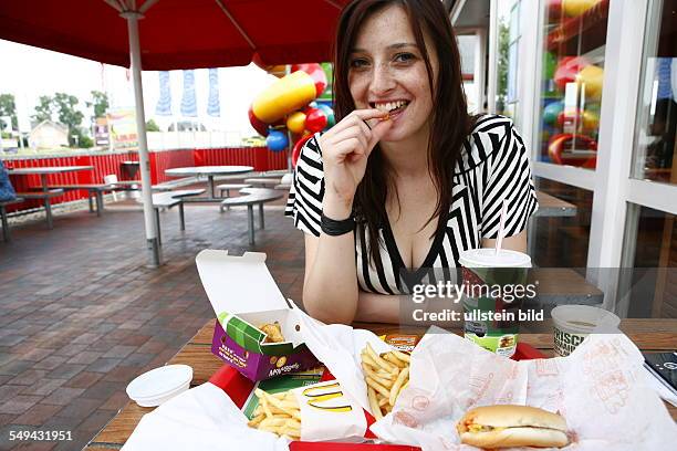 Germany, Berlin, eating at Mc Donalds