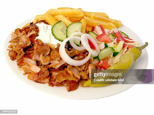 Germany: Food: turkish food, doner kebab plate