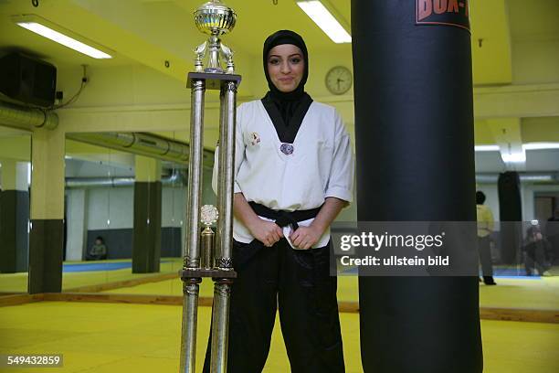 Germany, Duisburg - Marxloh: Tuba Senol, 18 years old, taekwondo. World champion, European champion and several times German champion; weight class...