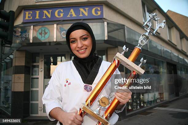 Germany, Duisburg - Marxloh: Tuba Senol, 18 years old, taekwondo. World champion, European champion and several times German champion; weight class...